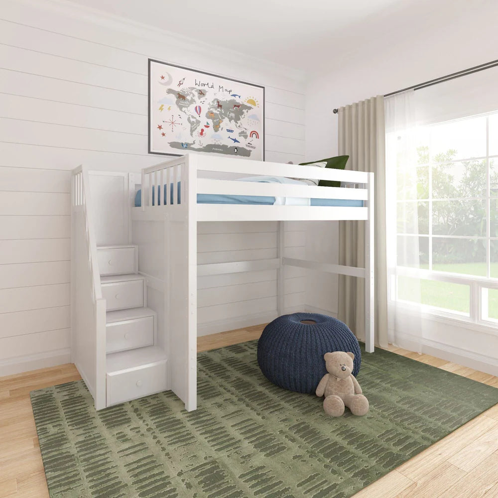 High Loft Bed with Stairs