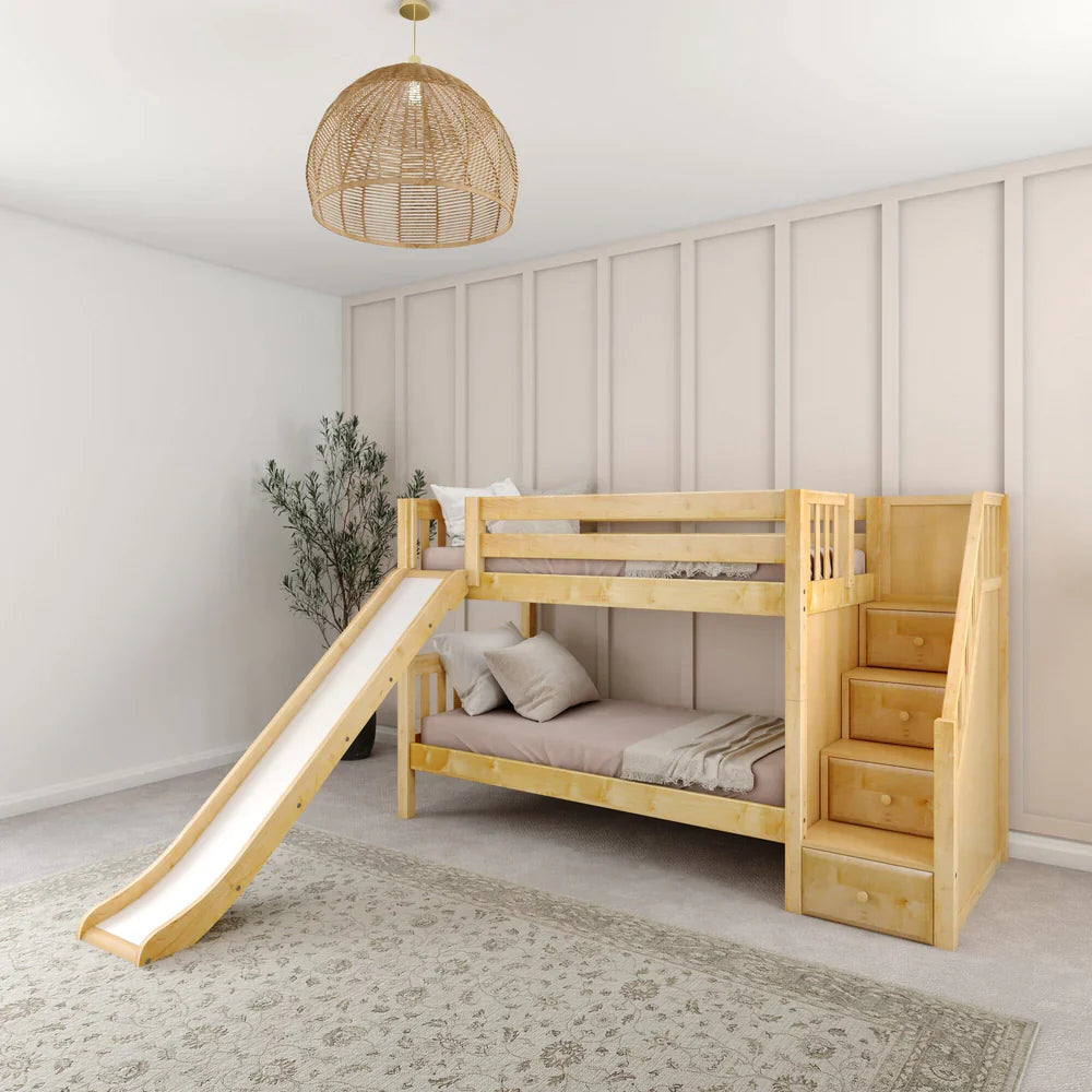 Bunk Bed with Slide and  Stairs