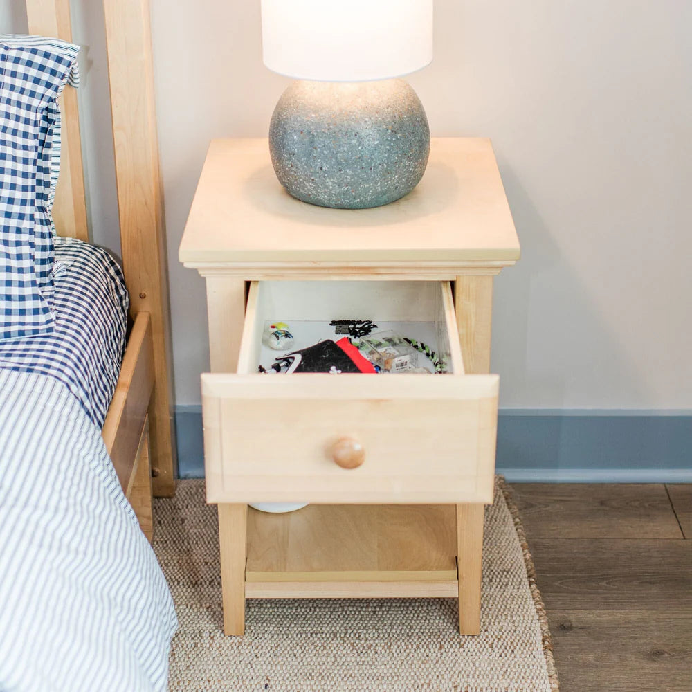 1 Drawer Nightstand with Shelf
