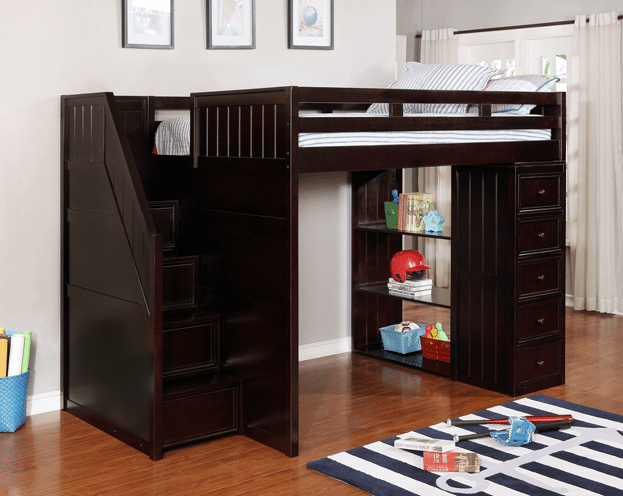 Westfield Twin Loft Bed with Desk & Chest