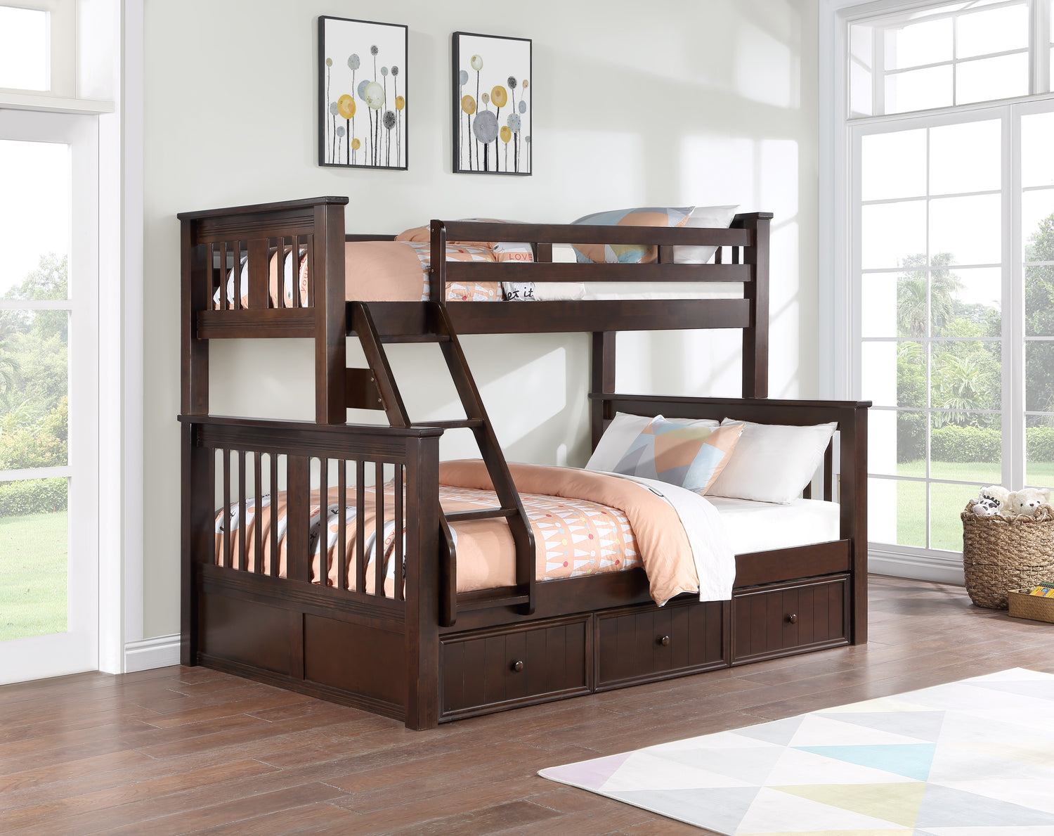 Boston Twin XL over Queen Bunk Bed