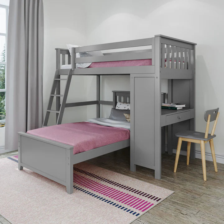 Canterbury 1 Study Loft Bed + Twin Bed