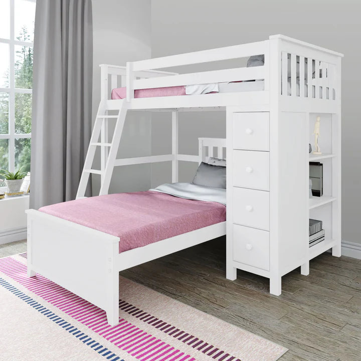 Edinburgh 1 All in One Loft Bed with Storage + Twin Bed