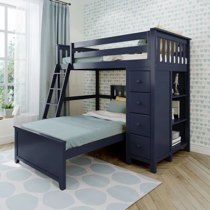 Edinburgh 1 All in One Loft Bed with Storage + Twin Bed