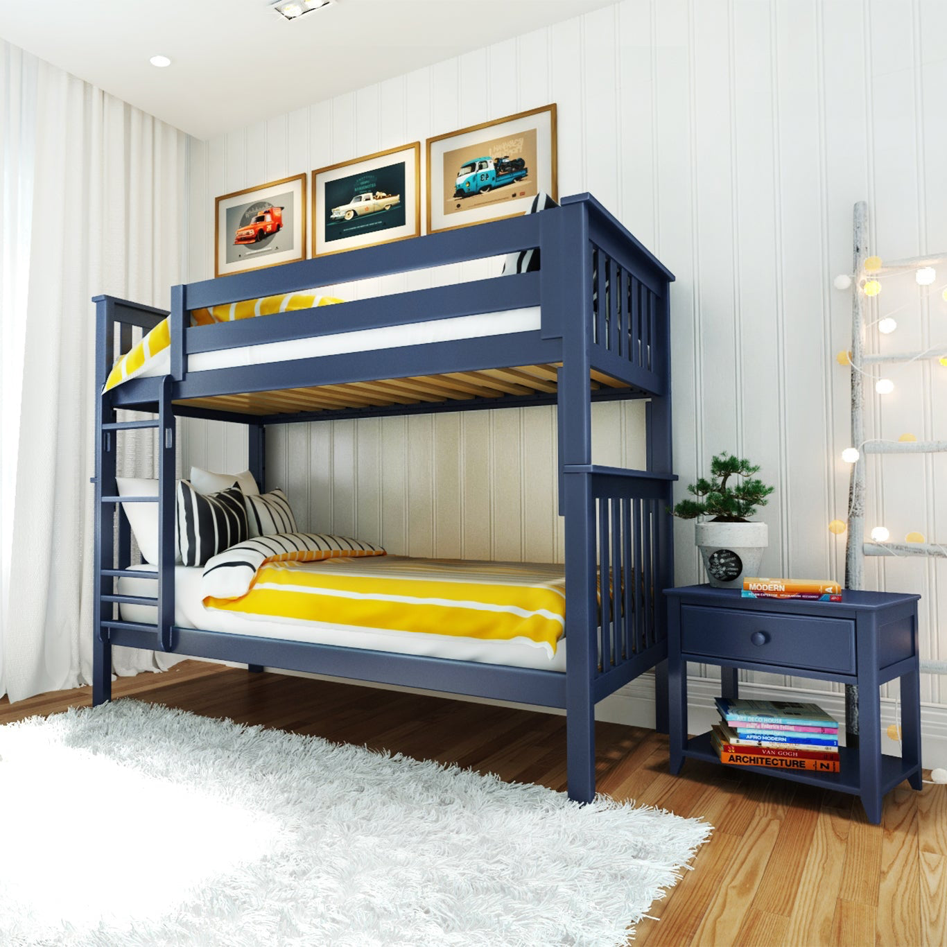 Twin Bunk Bed with Ladder