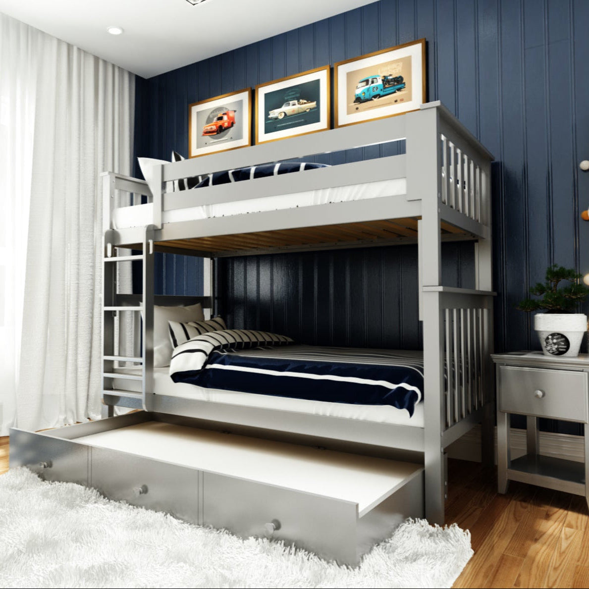 Twin Bunk Bed with Ladder