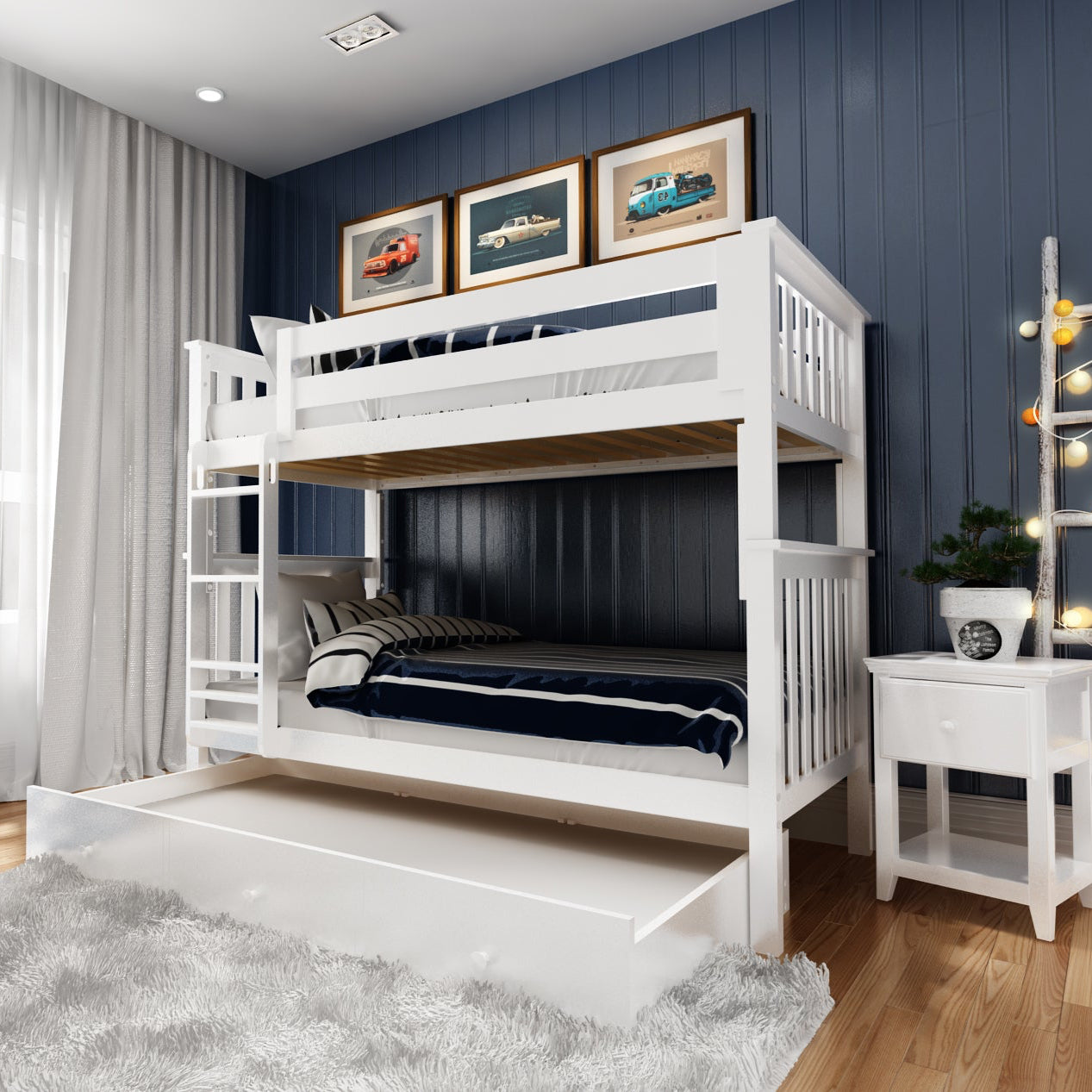 Twin Bunk Bed with Ladder