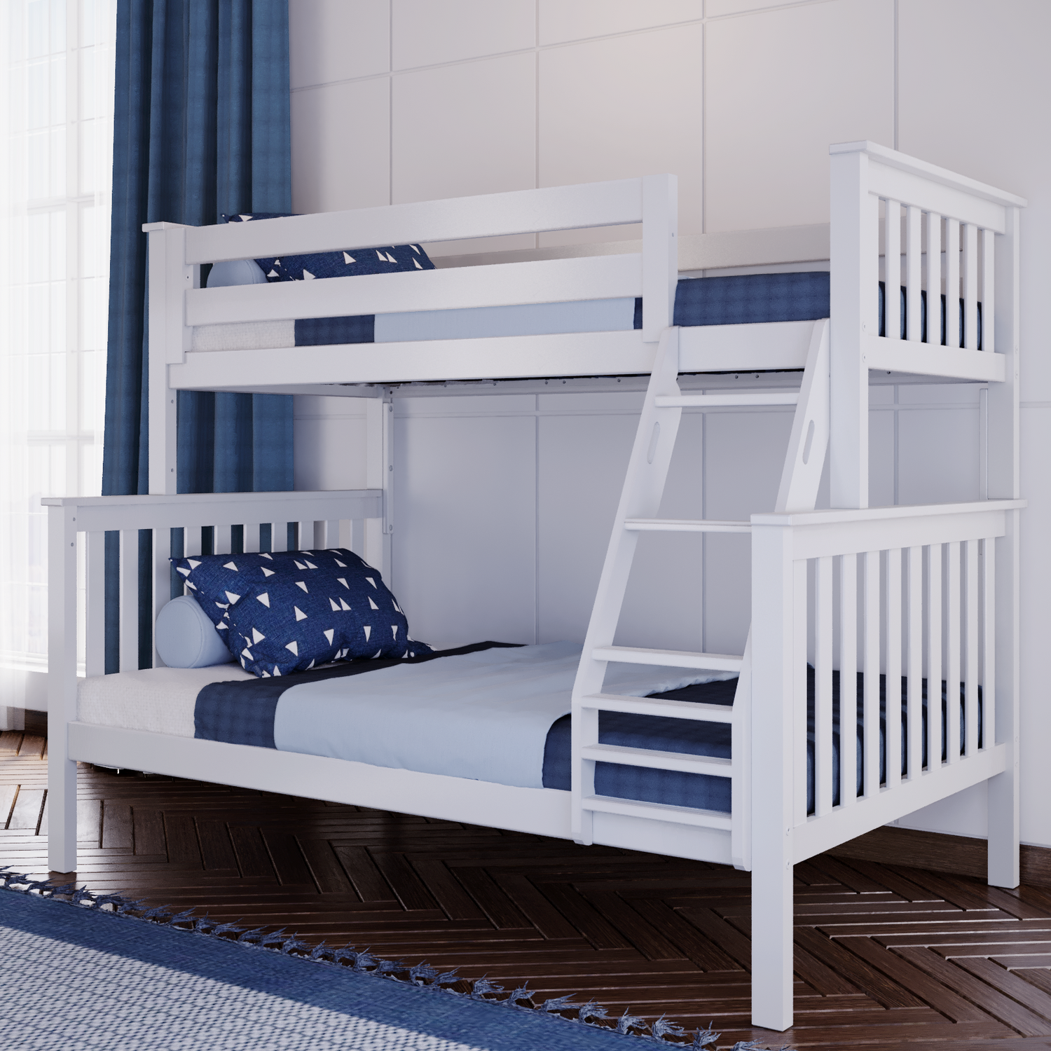 Twin over Full Bunk Bed with Ladder