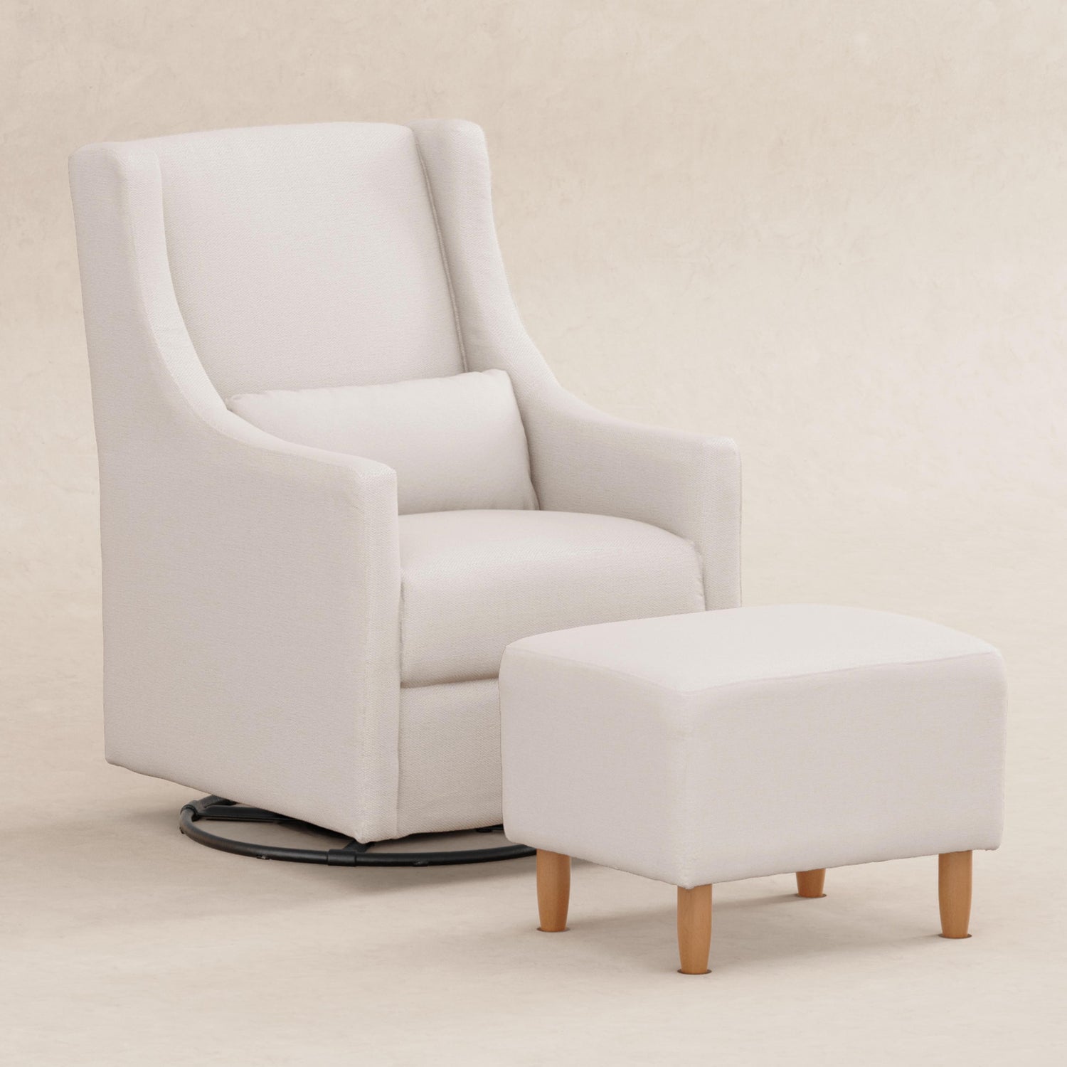 Toco Swivel Glider and Ottoman in Eco-Performance Fabric | Water Repellent & Stain Resistant