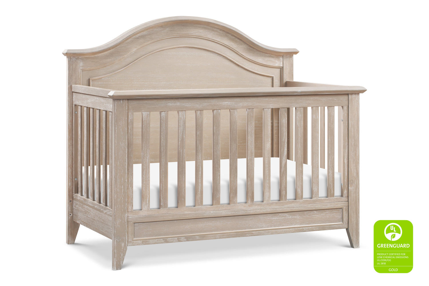 Beckett Rustic 4-in-1 Convertible Crib Curve Crib