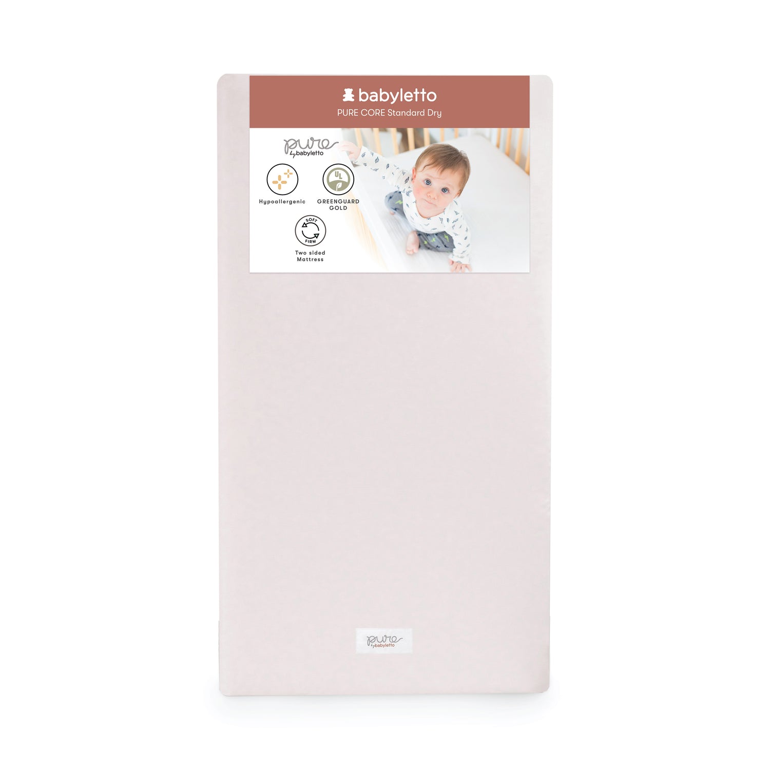 Pure Core Crib Mattress w/ Dry Waterproof Cover (2-Stage)