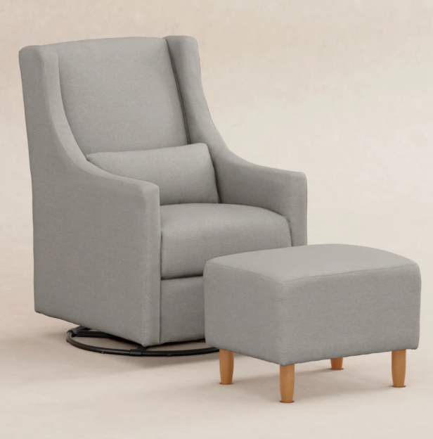 Toco Swivel Glider and Ottoman in Eco-Performance Fabric | Water Repellent & Stain Resistant