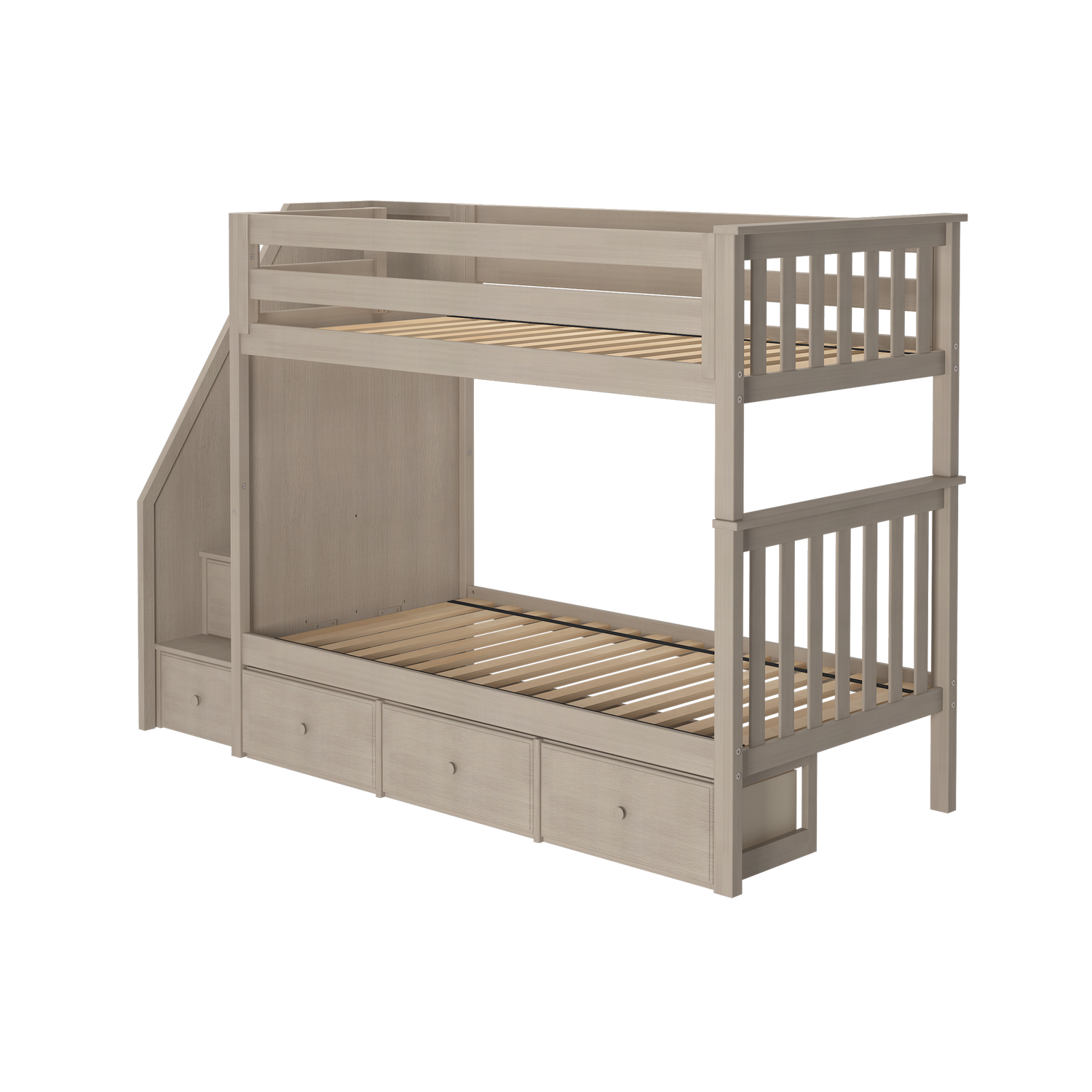 Twin Bunk Bed with Staircase