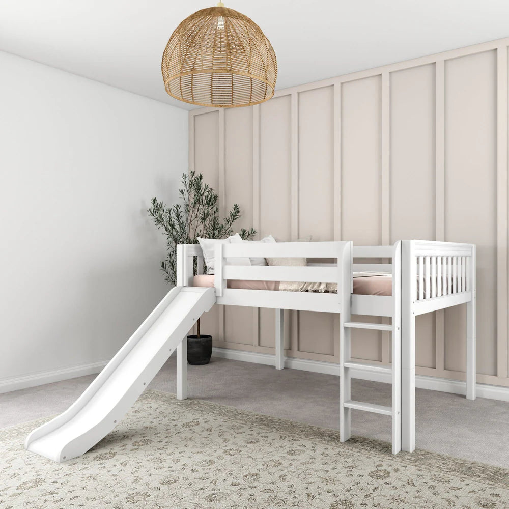 Low Loft Bed with Slide