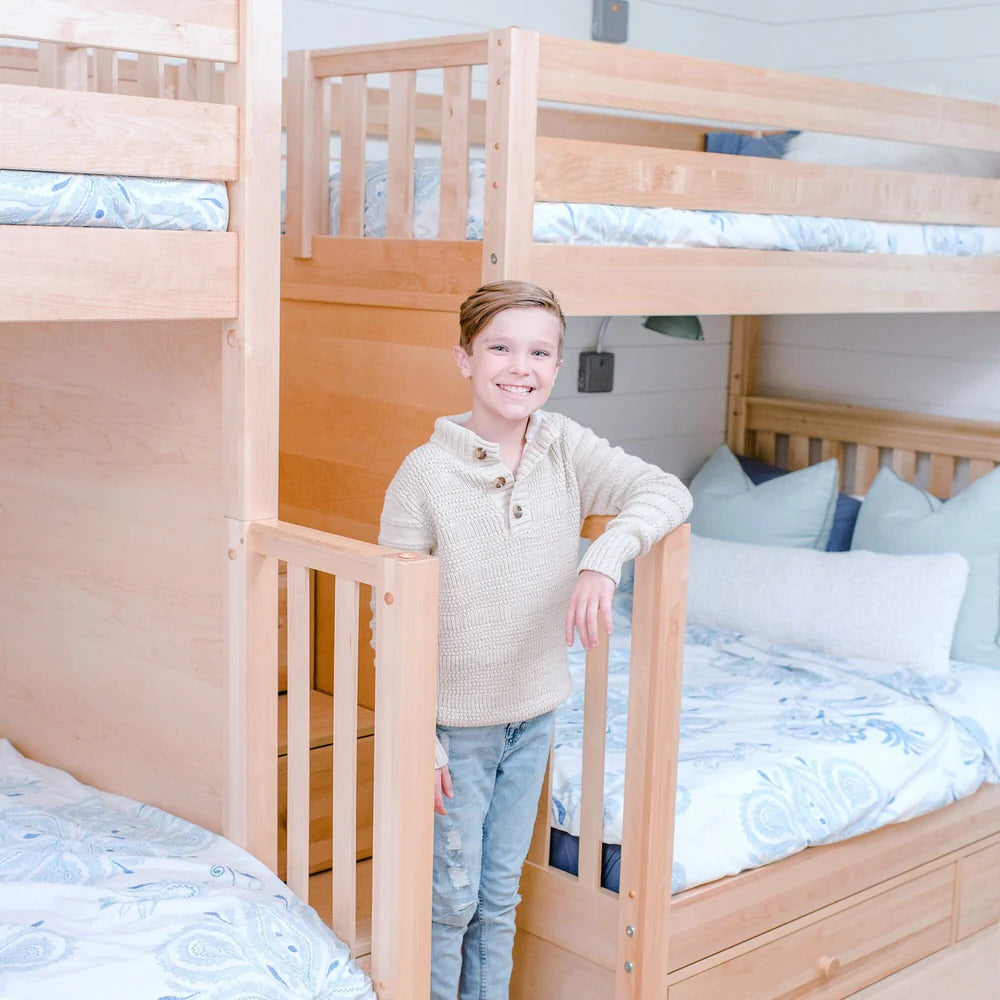 Classic Quad Bunk Bed with Stairs