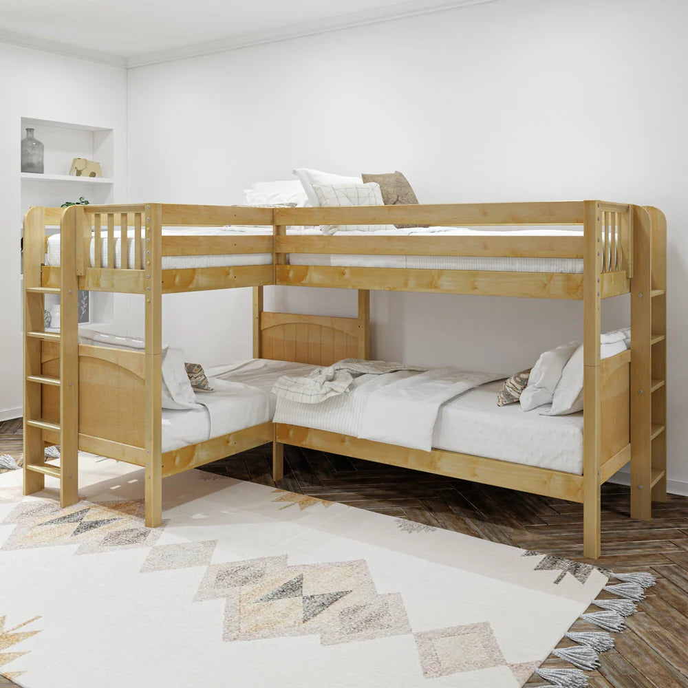 Twin Corner Quad Bunk Bed