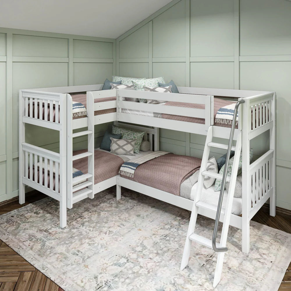XL Twin Corner Quad Bunk Bed