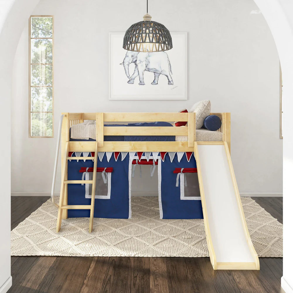 Fort Twin Loft Bed with Slide