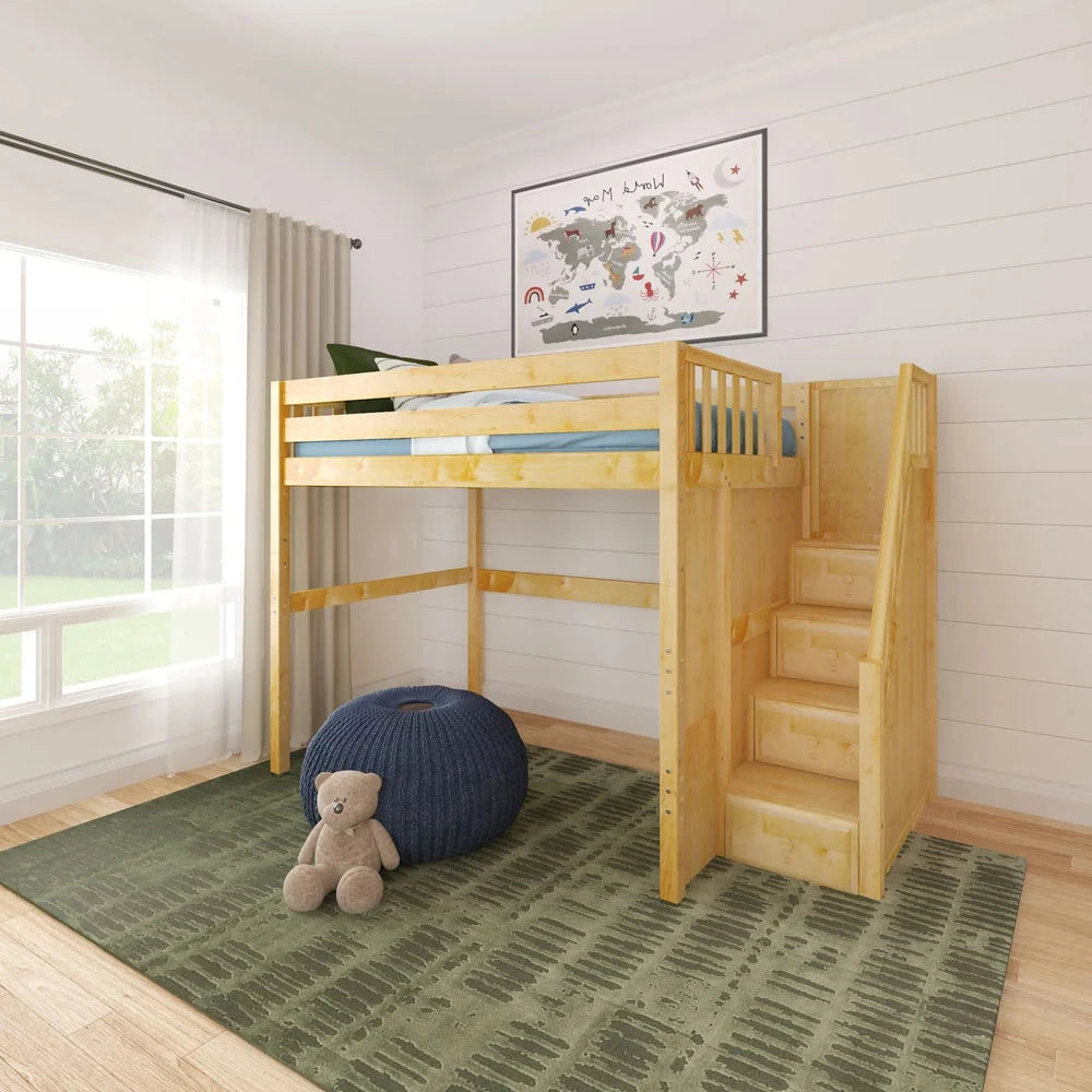 High Loft Bed with Stairs