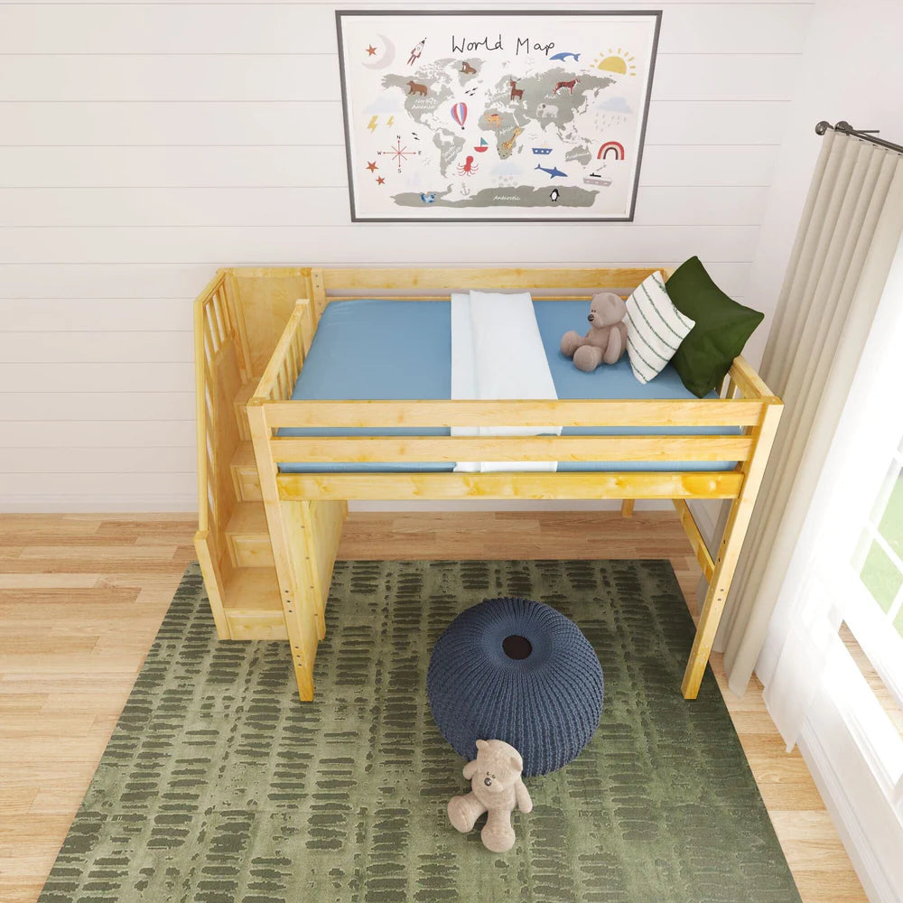 High Loft Bed with Stairs