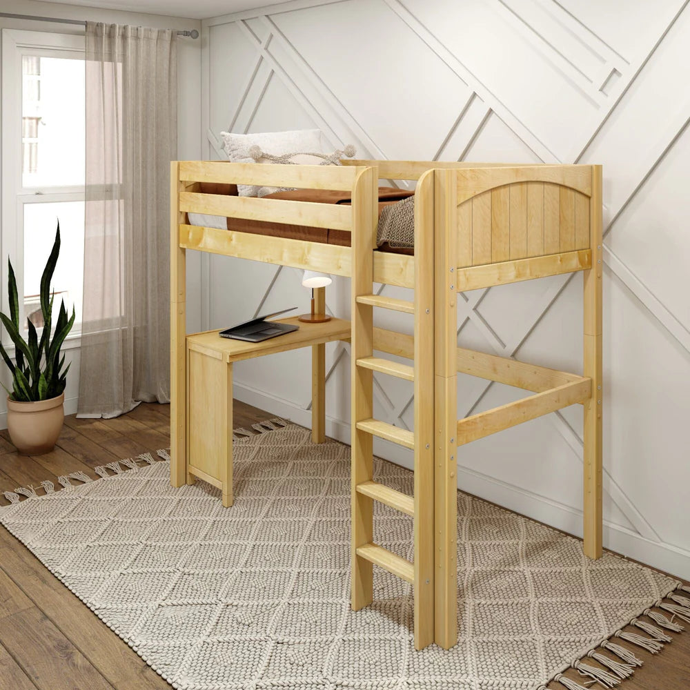 High Study Loft Bed with Corner Desk
