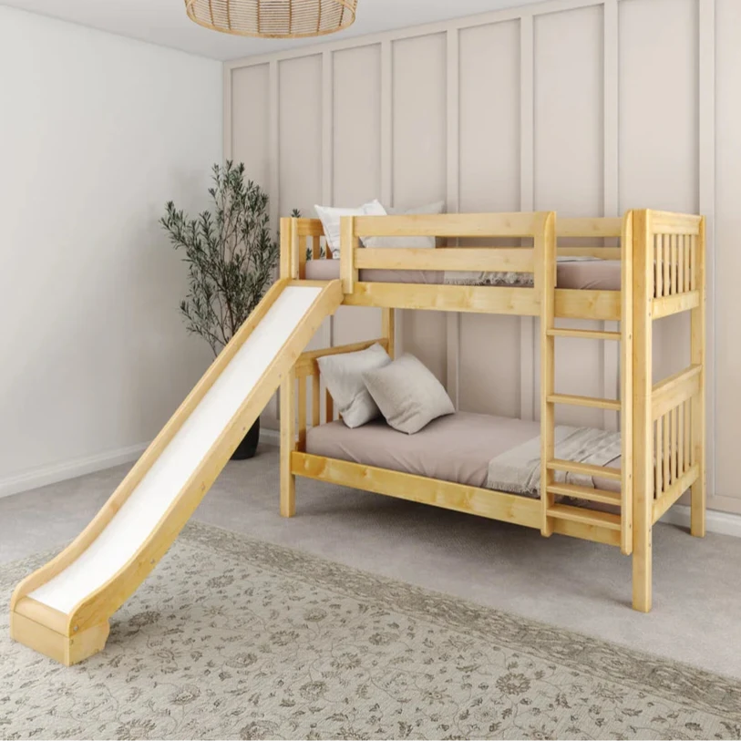 Classic Twin Bunk Bed with Slide