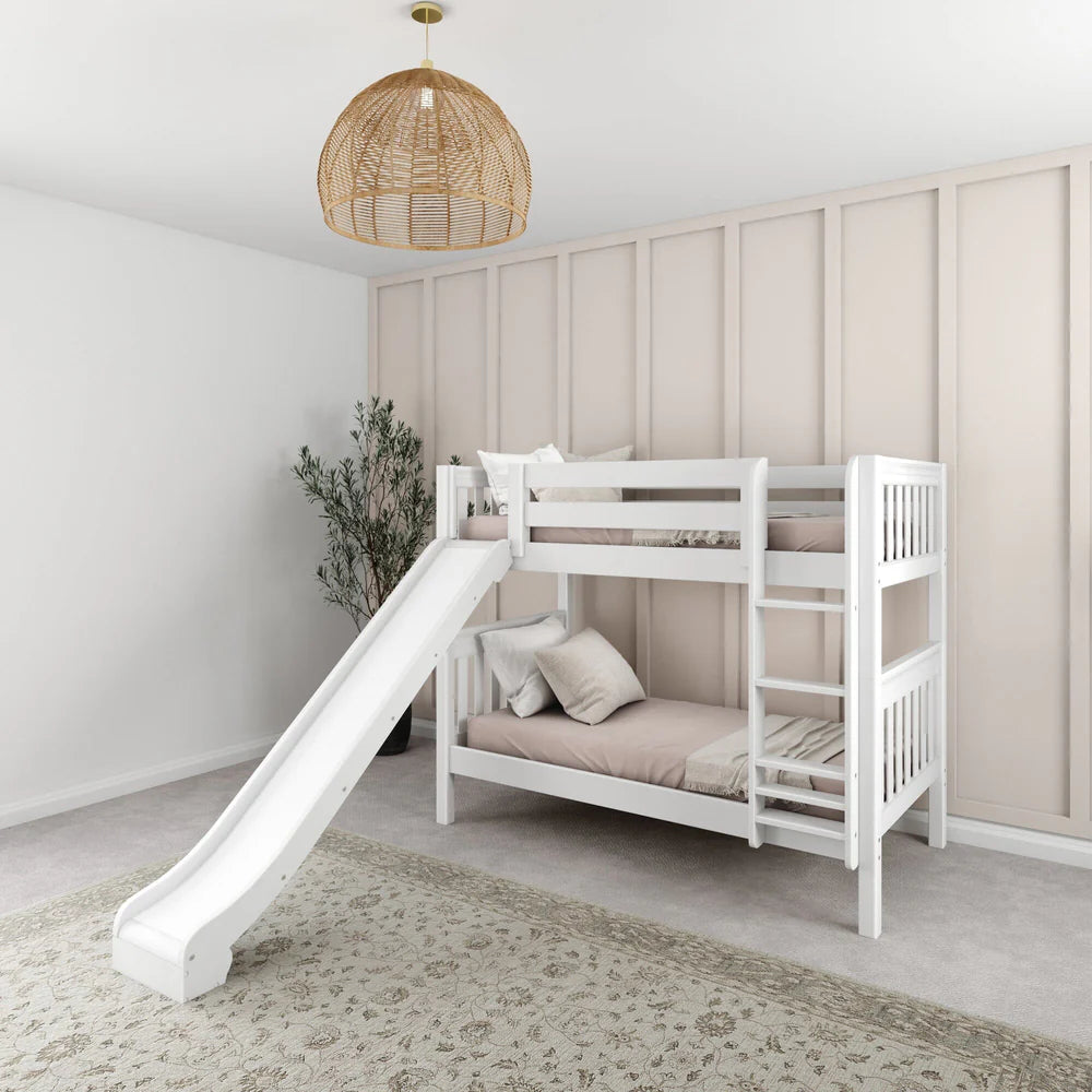 Classic Twin Bunk Bed with Slide