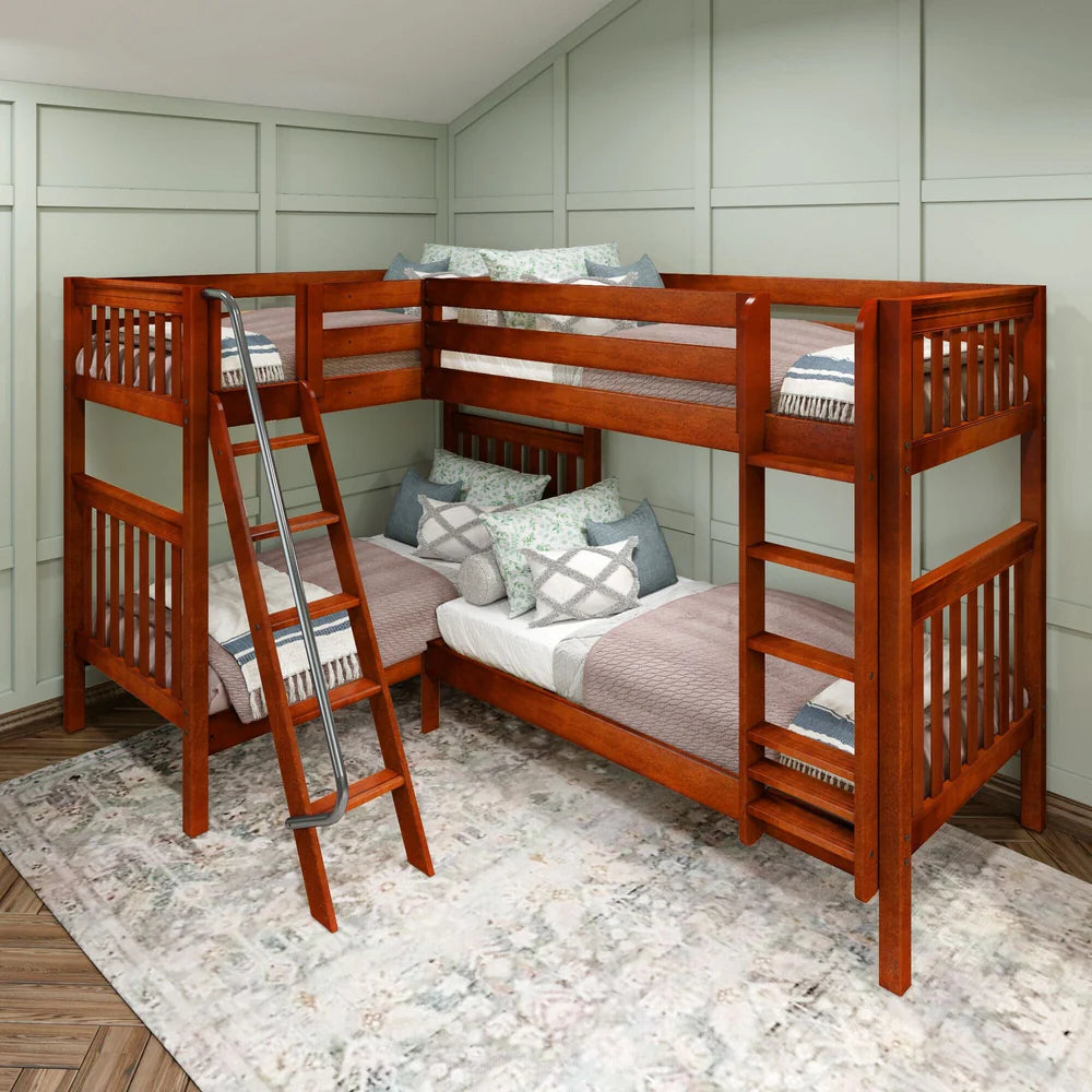 Twin Corner Quad Bunk Bed