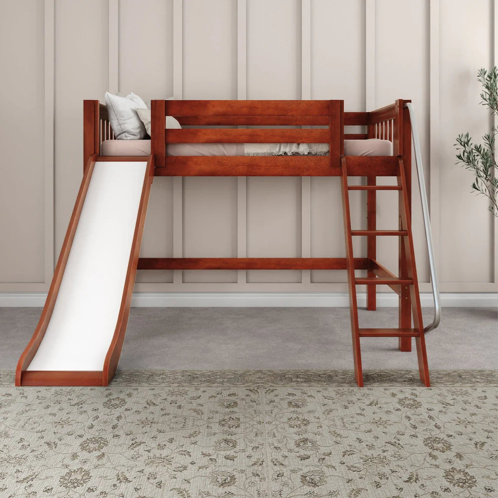 Mid Loft Bed with Slide