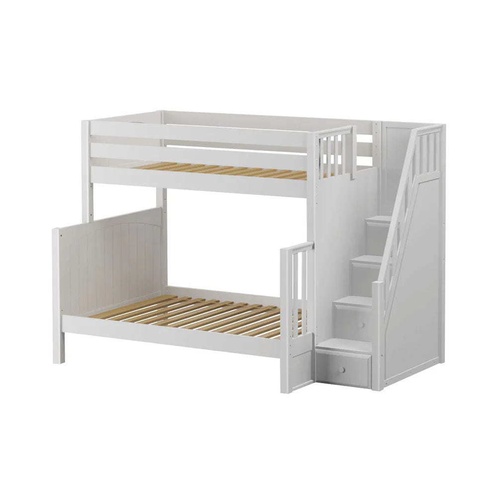 Classic Twin over Full Bunk Bed with Stairs