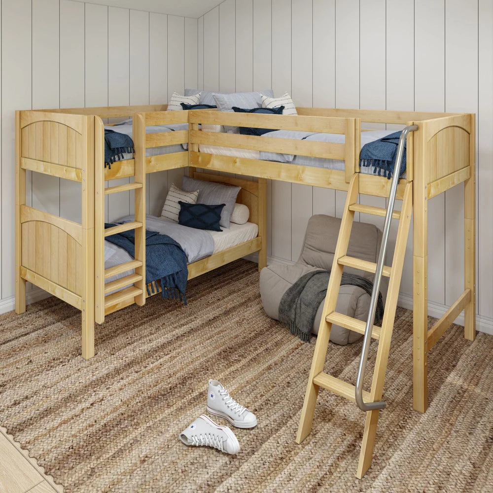 Twin Corner Triple Loft Bunk Bed