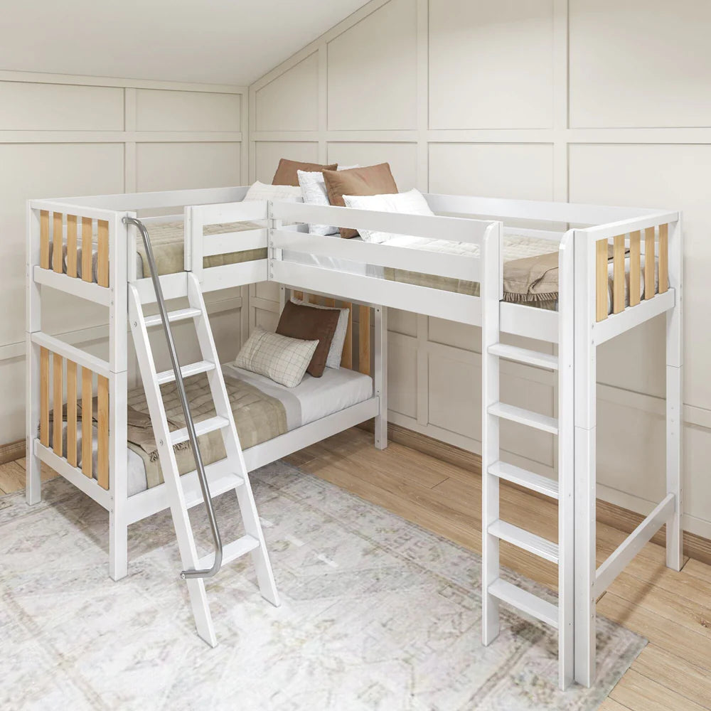 Twin Corner Triple Loft Bunk Bed