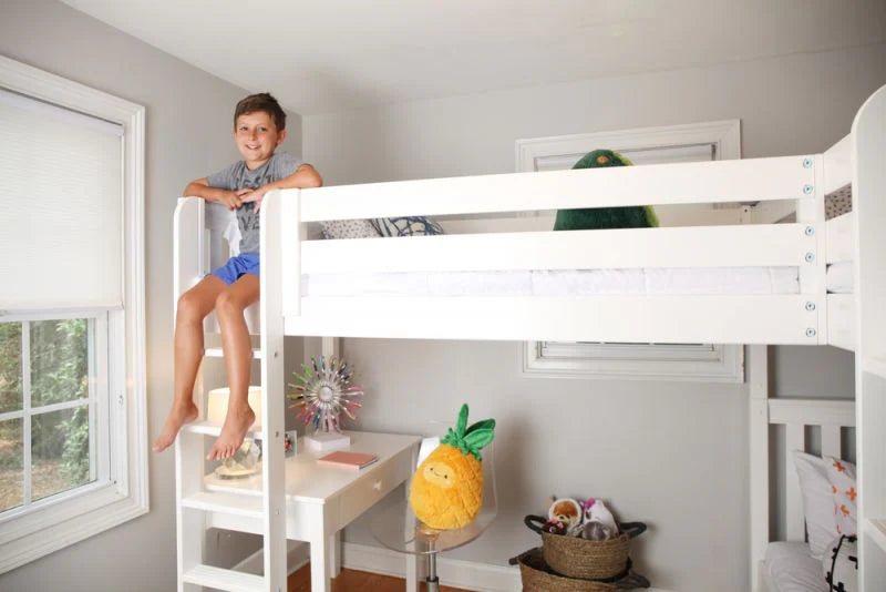 Twin XL Corner Triple Loft Bunk Bed